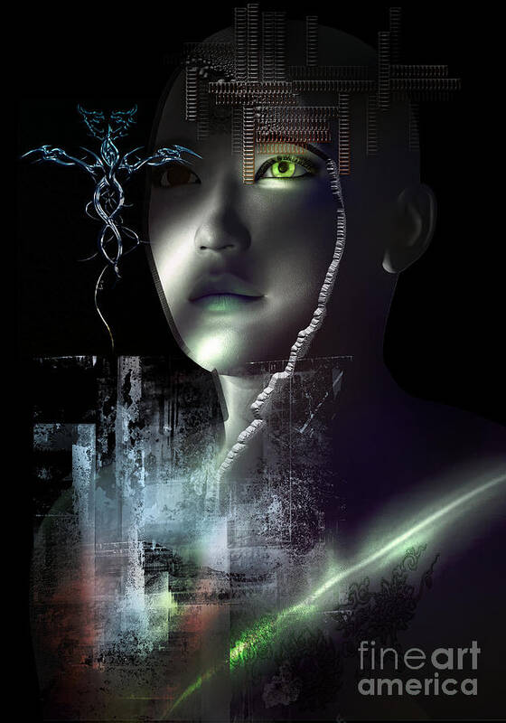 Fantasy Art Print featuring the digital art Dark Visions by Shadowlea Is
