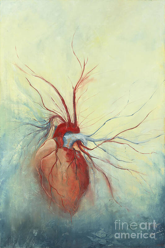 Heart Art Print featuring the painting Determination by Priscilla Jo