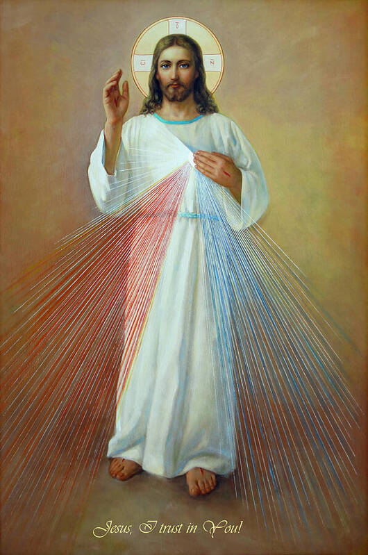 Divina Misericordia Art Print featuring the painting Divine Mercy - Jesus I Trust in You by Svitozar Nenyuk