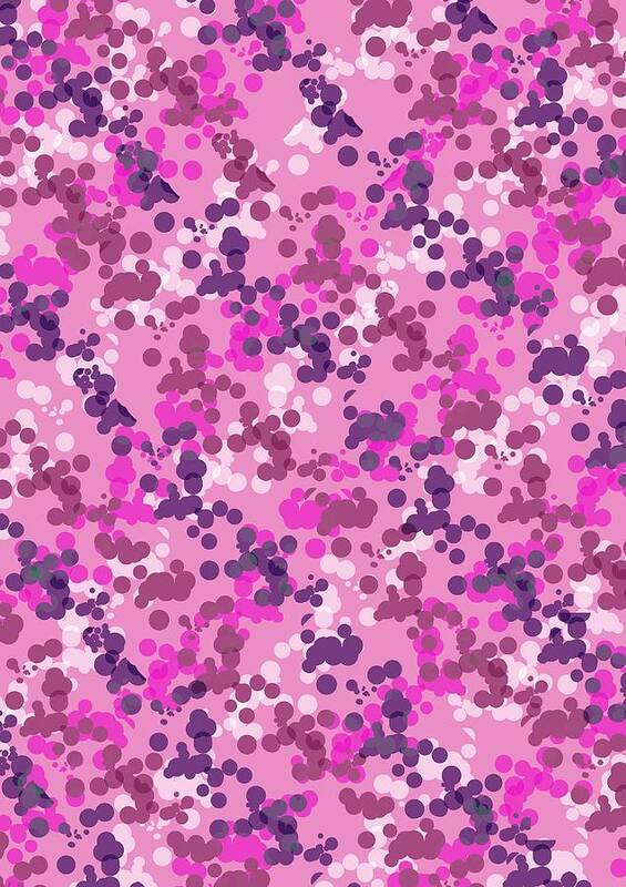 Dots Art Print featuring the digital art Dotted Camo by Louisa Knight