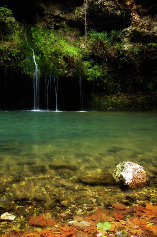 Falls Art Print featuring the photograph Dripping Springs by Lana Trussell