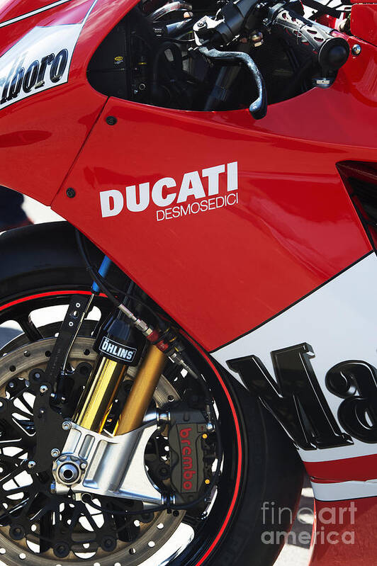 Ducati Art Print featuring the photograph Ducati Desmosedici by Tim Gainey