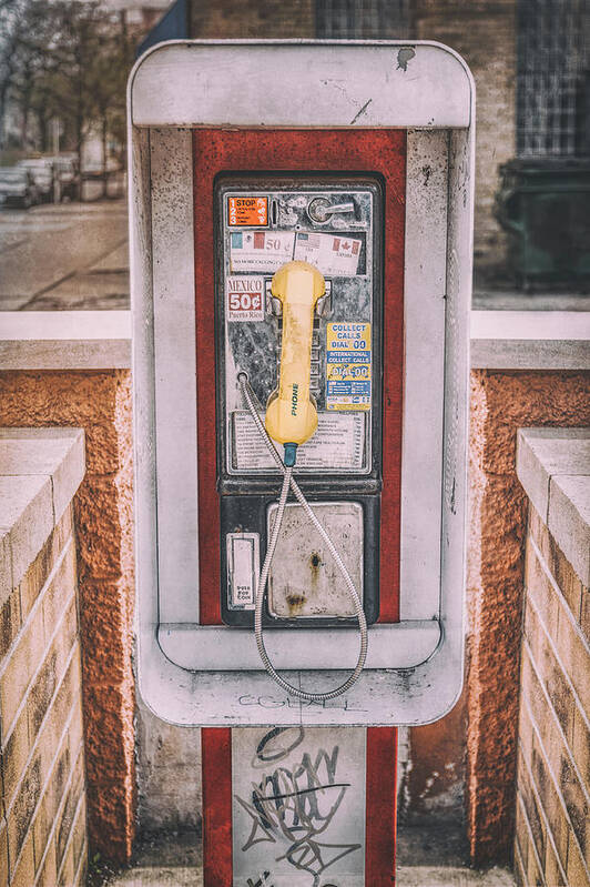 Pay Phone Art Print featuring the photograph East Side Pay Phone by Scott Norris