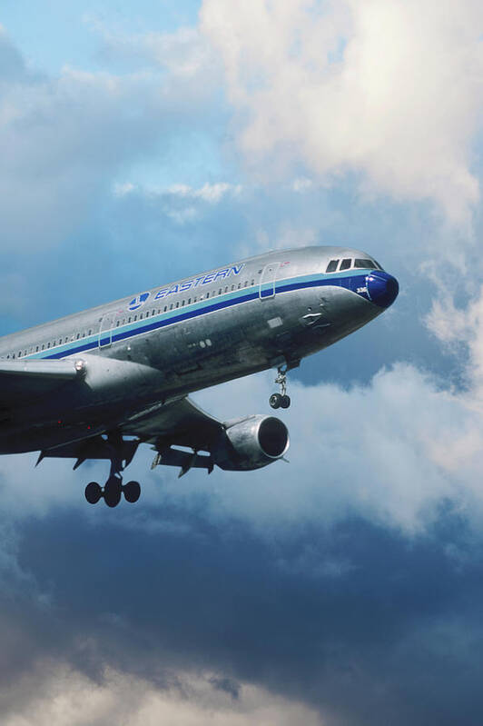 Eastern Airlines Art Print featuring the photograph Eastern L-1011 Approaching the Runway by Erik Simonsen