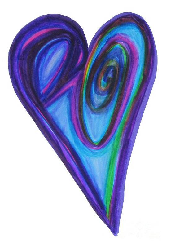 Heart Art Print featuring the drawing Eclipse Eve Heart by Mars Besso
