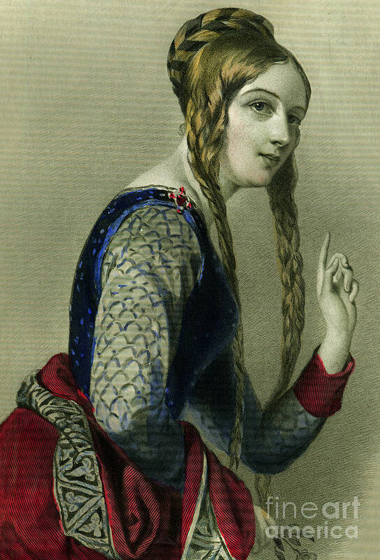 Eleanor Of Aquitaine Art Print featuring the painting Eleanor of Aquitaine, Queen of Henry II by English School