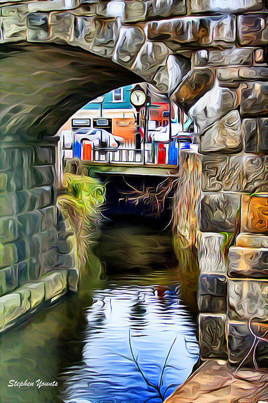 Ellicott Art Print featuring the digital art Ellicott City Bridge Arch by Stephen Younts