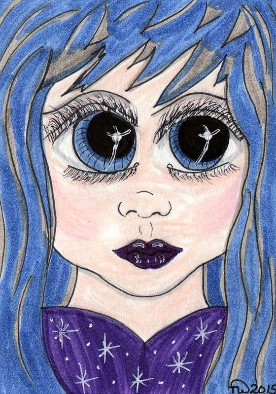 Emo Art Print featuring the painting Emo Girl I by Tambra Wilcox