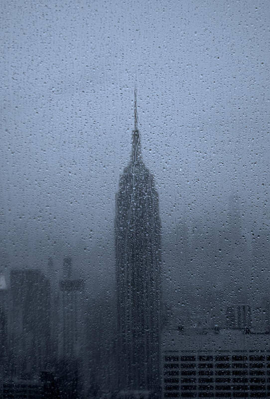 Empire State Art Print featuring the photograph Empire State in The Rain by Martin Newman