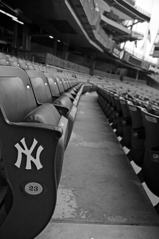 Yankee Stadium Art Print featuring the photograph Empty Stadium by Michael Albright