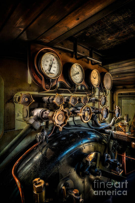 Welsh Highland Railway Art Print featuring the photograph Loco Engine Room by Adrian Evans
