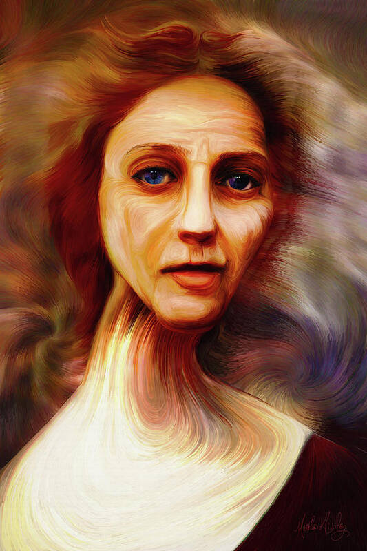 Face Art Print featuring the digital art Ephemeral by Matthew Lindley