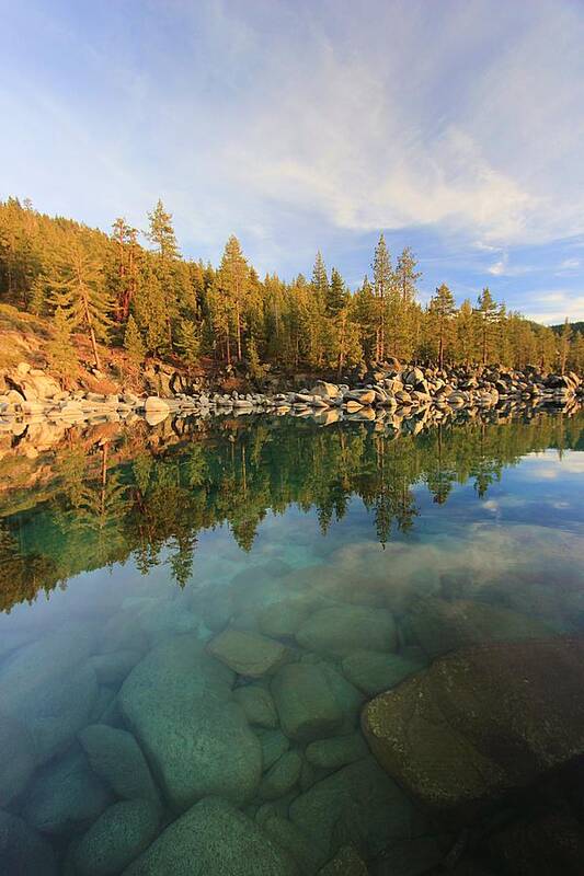 Lake Tahoe Art Print featuring the photograph Evening Waters by Sean Sarsfield