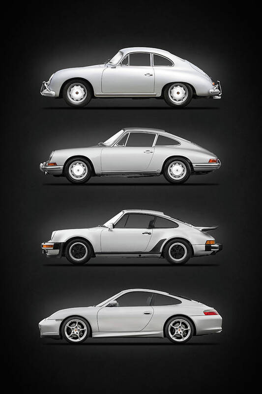 Porsche Art Print featuring the photograph Evolution Of The 911 by Mark Rogan