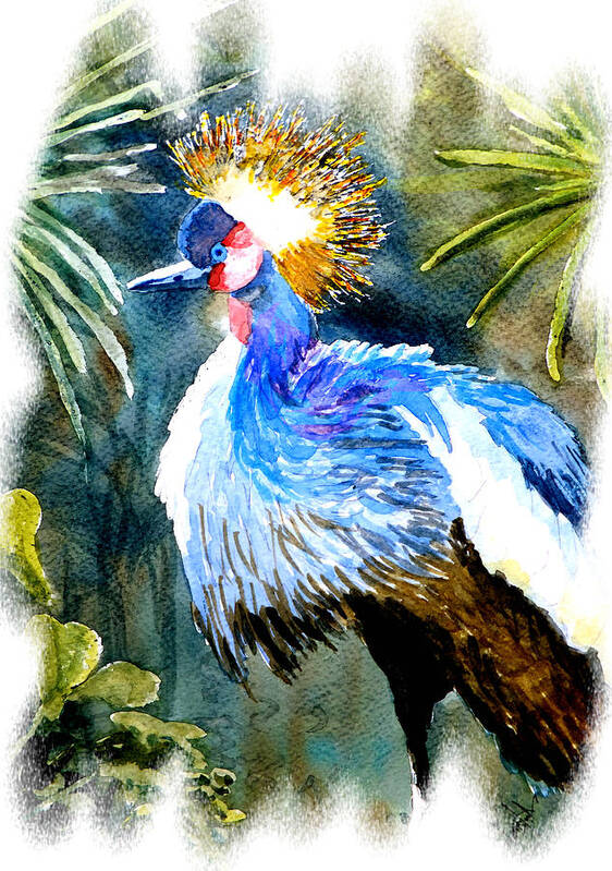 Bird Art Print featuring the painting Exotic Bird by Steven Ponsford