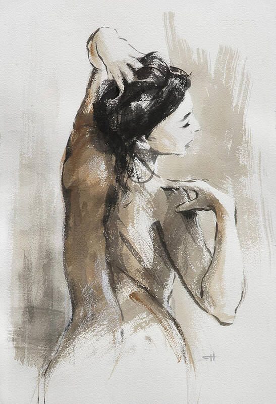 Woman Art Print featuring the painting Expression by Steve Henderson