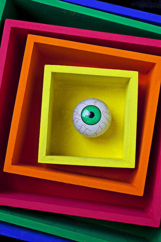 Eye Art Print featuring the photograph Eye In The Box by Garry Gay