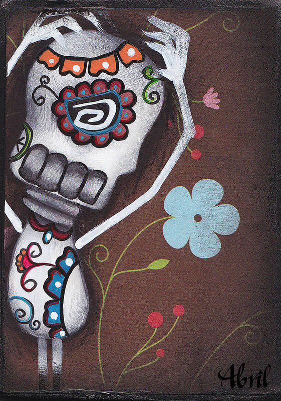 Day Of The Dead Art Print featuring the painting Feelings by Abril Andrade