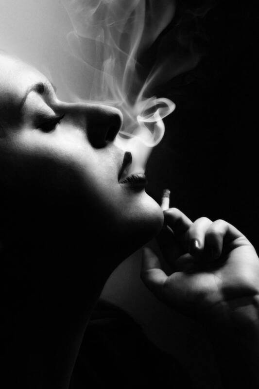 Smoke Art Print featuring the photograph Femme fatale by Cambion Art
