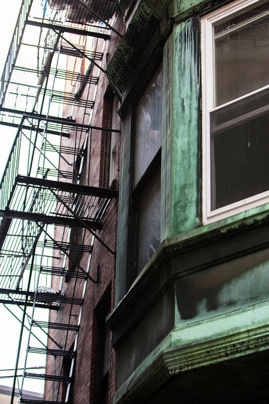 Stairs Art Print featuring the photograph Fire escape stairs 2 by Jason Hughes