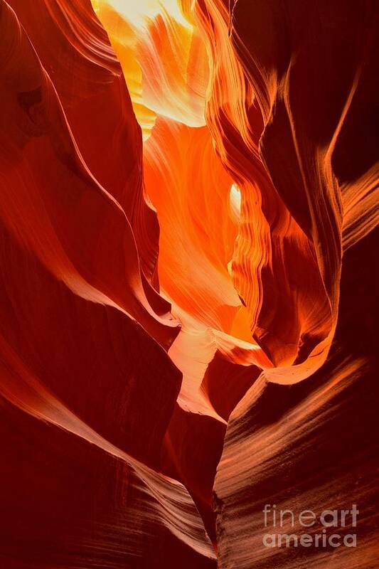 Antelope Canyon Art Print featuring the photograph Flames In The Walls Of Antelope by Adam Jewell