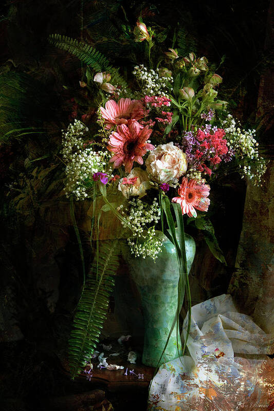 Floral Art Print featuring the photograph Flowers Still Life by John Rivera