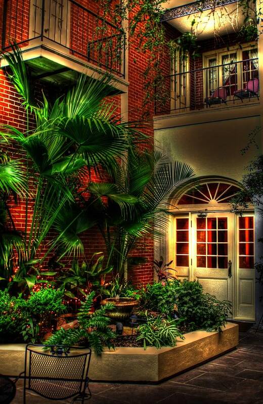 New Orleans Art Print featuring the photograph French Quarter Courtyard by Greg and Chrystal Mimbs