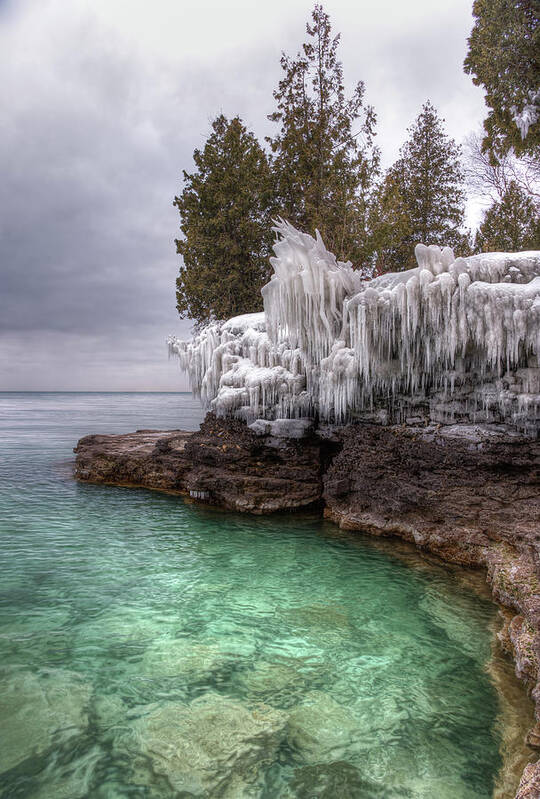 Ice Art Print featuring the photograph Frozen by Brad Bellisle