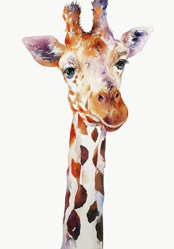 Giraffe Art Print featuring the painting Gabe the Giraffe by Arti Chauhan