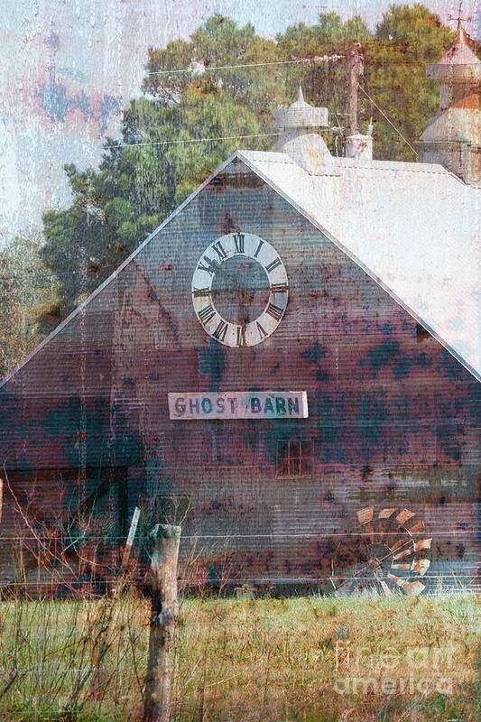 Barn Art Print featuring the mixed media Ghost Barn Texas #772 by Ella Kaye Dickey