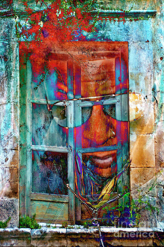 Ghost Goes Through Wall Art Print featuring the digital art GHOST GOES through WALL by Silva Wischeropp