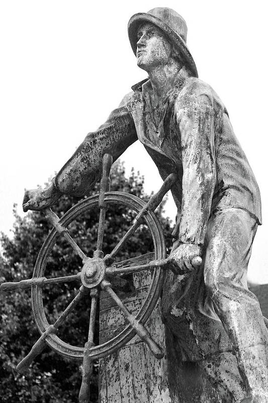 Gloucester Fisherman's Memorial Art Print featuring the photograph Gloucester Fisherman's Memorial by Mitch Cat