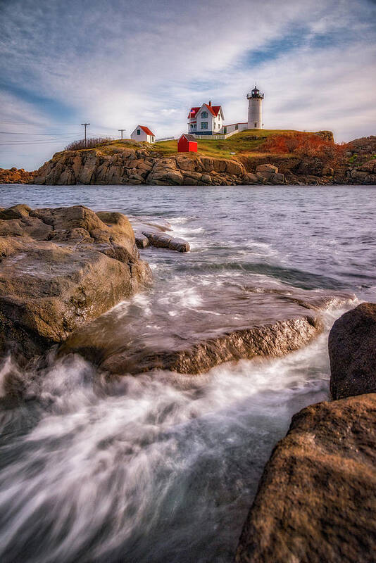 Nubble Lighthouse Art Print featuring the photograph Good Morning Nubble by Darren White