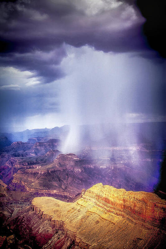 Storm Art Print featuring the photograph Grand Canyon Summer Storm by James Bethanis