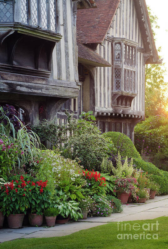 Sunset Art Print featuring the photograph Great Dixter House and Gardens at Sunset by Perry Rodriguez