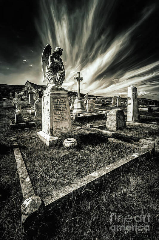 Llandudno Art Print featuring the photograph Great Orme Graveyard by Adrian Evans