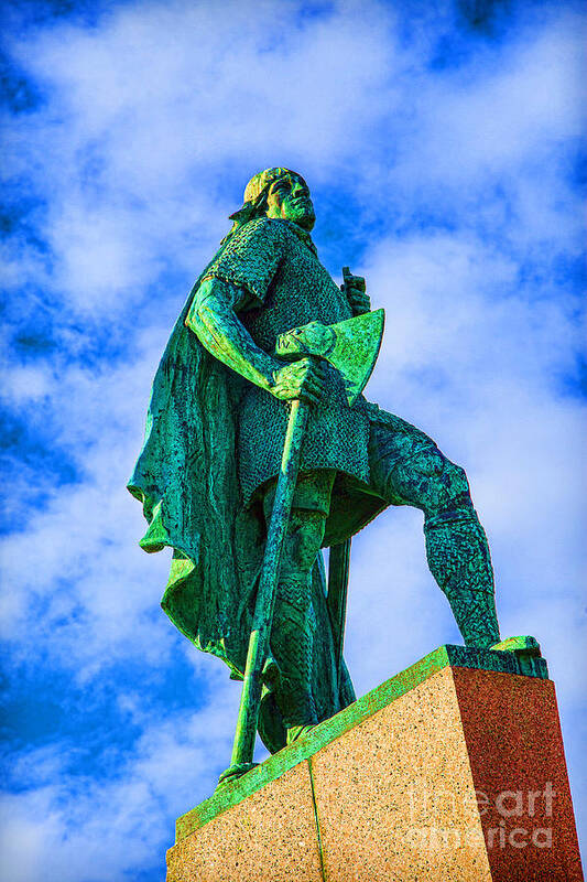 Iceland Lief Ericsson Art Print featuring the photograph Green Leader by Rick Bragan