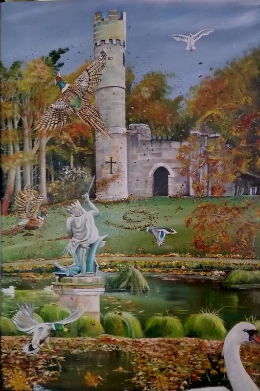 Hardwick Park Co Durham Uk Art Print featuring the painting Hardwick Park Autum by John Palliser