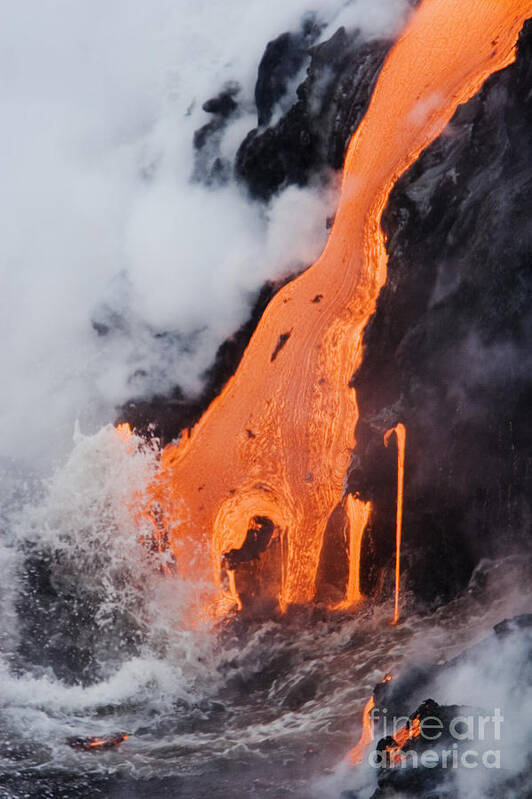 Active Art Print featuring the photograph Hawaii Lava by Ron Dahlquist - Printscapes