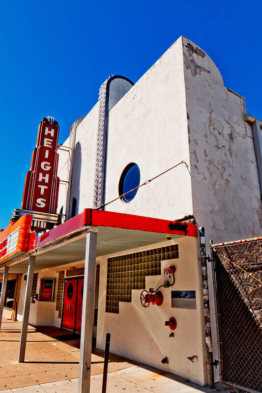 Houston Art Print featuring the photograph Heights Movie Theater by Linda Unger