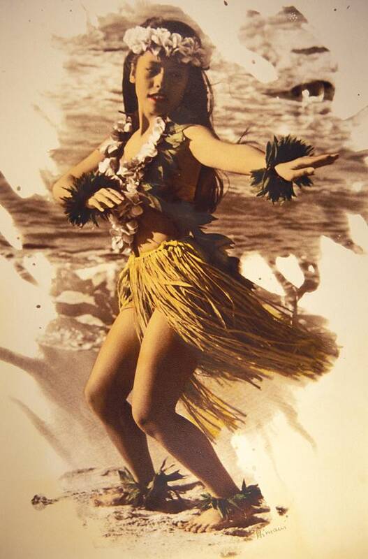 Ancient Art Print featuring the photograph Hula On The Beach by Himani - Printscapes