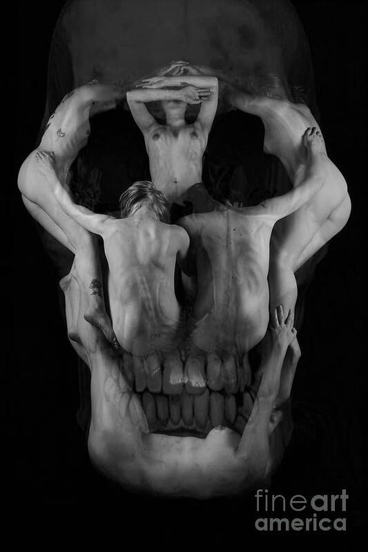 Artistic Photographs Art Print featuring the photograph Human skull by Robert WK Clark