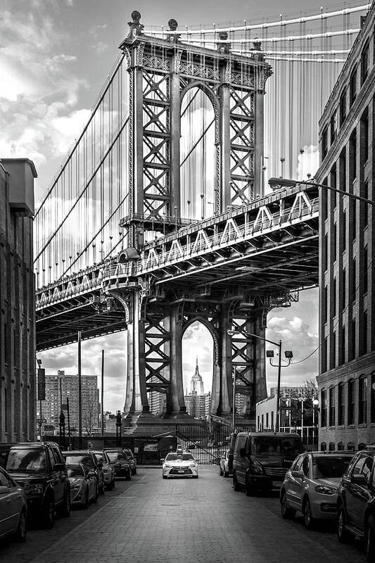 New York City Art Print featuring the photograph Iconic Manhattan BW by Az Jackson