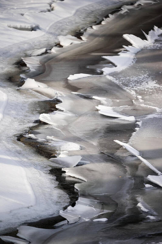 Ice Art Print featuring the photograph Icy Shoreline by Mike Evangelist