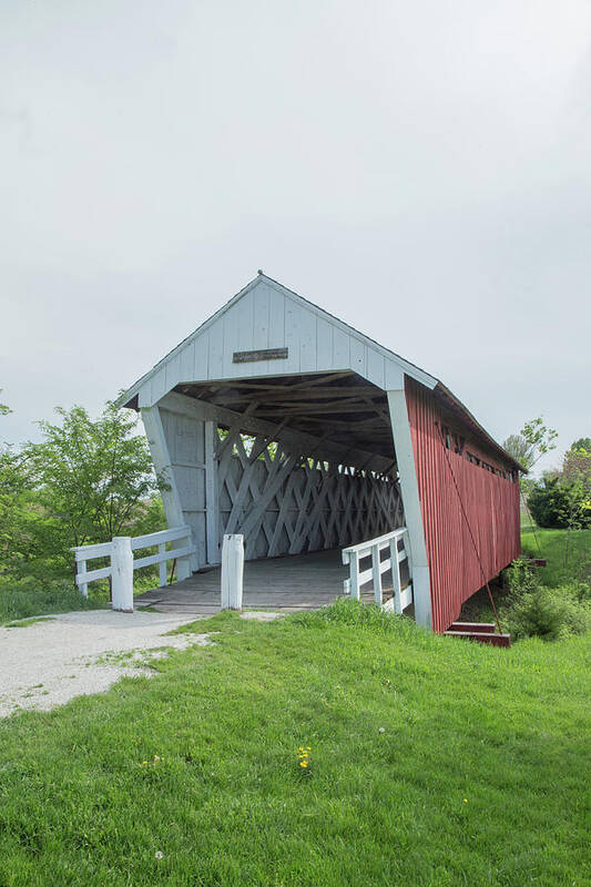 Imes Covered Bridge Art Print featuring the photograph Imes Covered Bridge by Joe Kopp