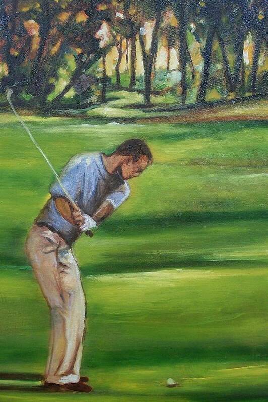 Emery Golf Art Print featuring the painting Improving by Emery Franklin