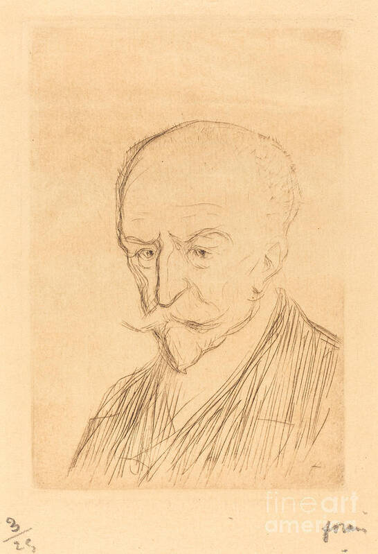  Art Print featuring the drawing J.-k. Huysmans by Jean-louis Forain