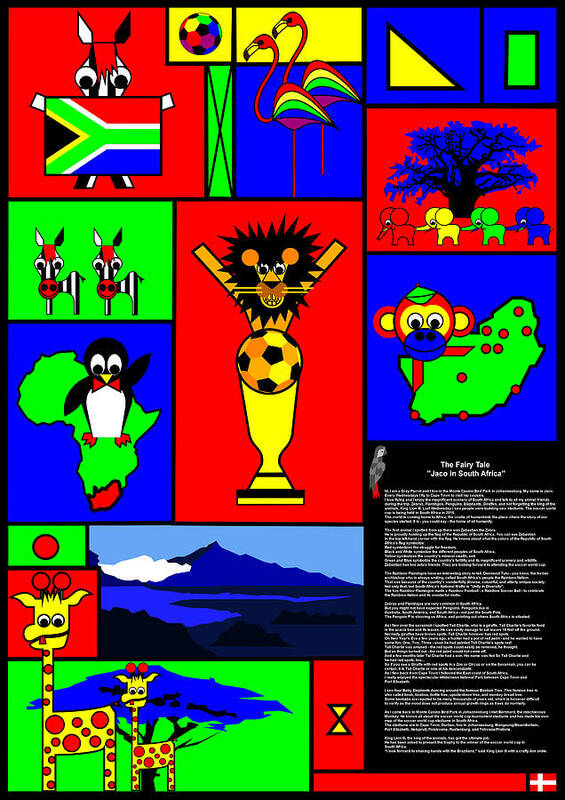 Jaco Art Print featuring the digital art Jaco in South Africa by Asbjorn Lonvig