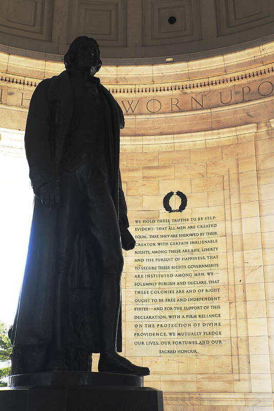 Jefferson Memorial Art Print featuring the photograph Jefferson's Words by George Taylor