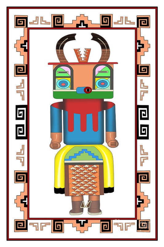 Kachina Art Print featuring the digital art Kachina Doll by Tim Hightower